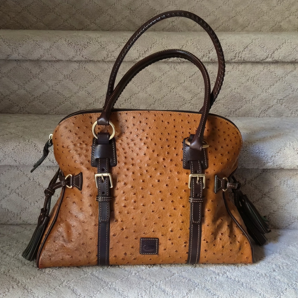 Tan and Dark Brown Shoulder Bag - Classic Structured Tote
